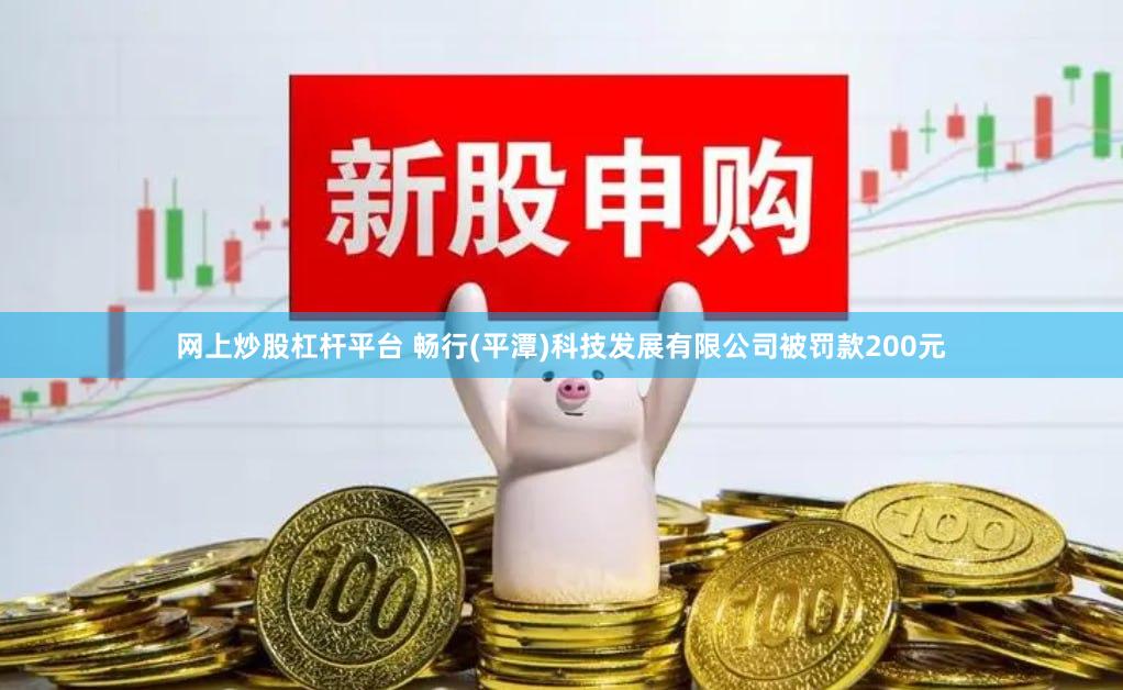 网上炒股杠杆平台 畅行(平潭)科技发展有限公司被罚款200元